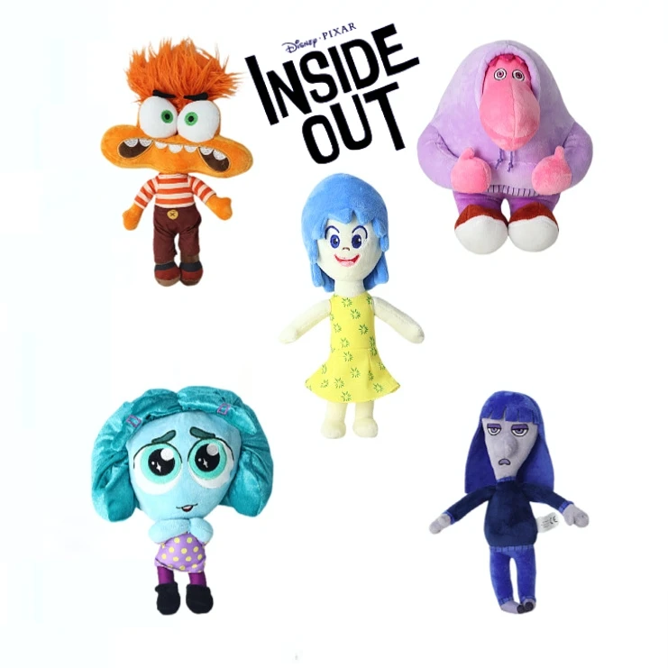 

Disney New Inside Out 2 Anime Plush Toy Action Paint Border Stuffed Animals Popular Movie Merchandise Car Accessories