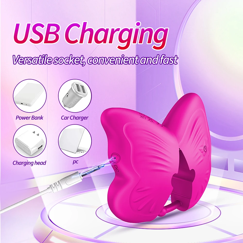 Clit Vibrator Nipple Stimulator with 10 Vibration Silicone Sex Toys for Women view 5