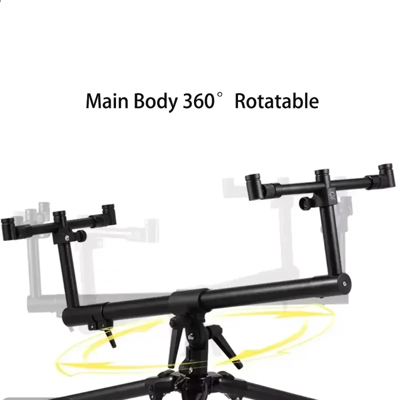 Wholesale Aluminum Alloy 3-rod Main Body 360° Freely Rotatable Crossbar 270° Adjustable Holder Fishing Rod Bracket