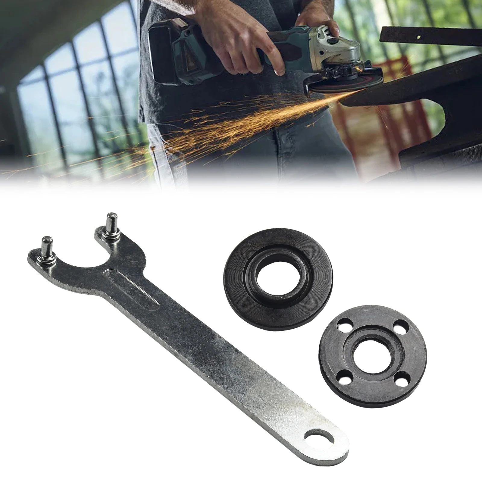 Angle Grinder Flange Lock Nut Pressure Plate 5/8-11 Angle Wrench Spanner Metal Lock Nut For Angle Grinder 224399-1 193465-4