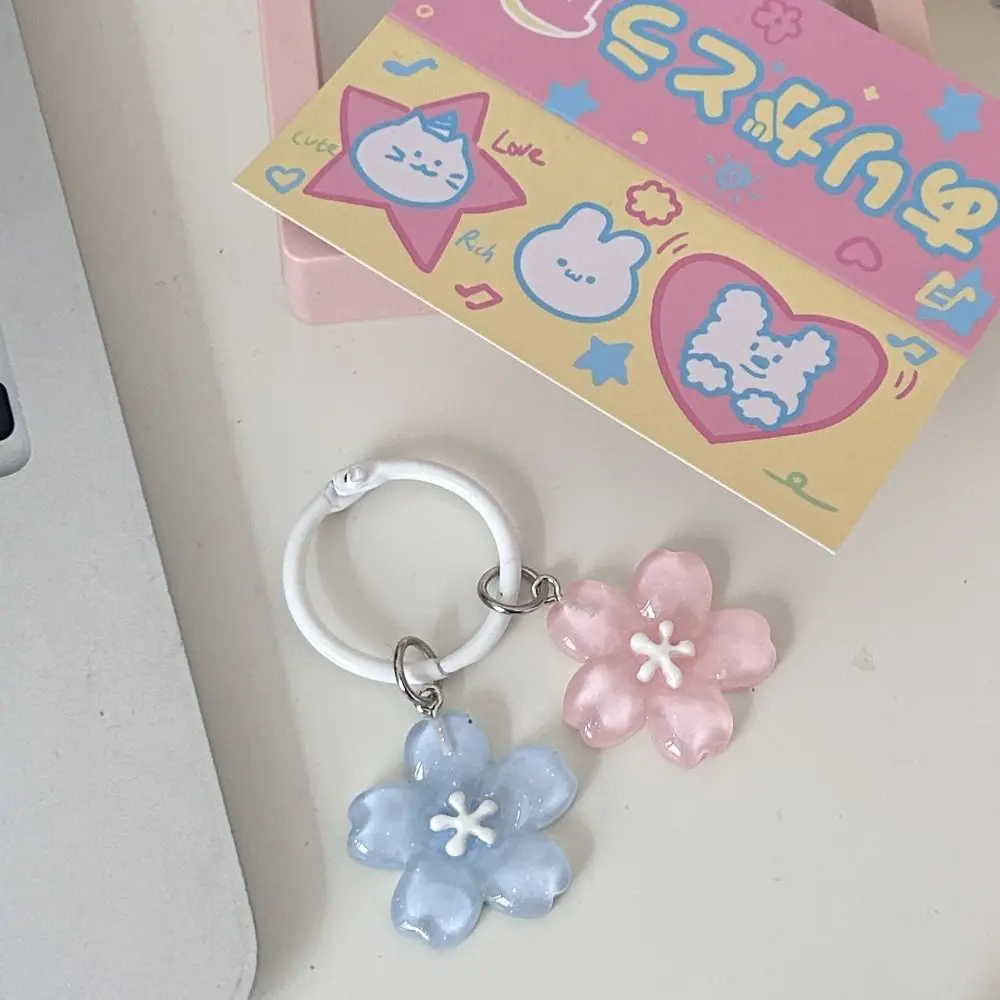 Портативный брелок с имитацией сакуры, полимерный цветок, полупрозрачная сумка с сакурой, подвеска в виде сумки с милой вишней