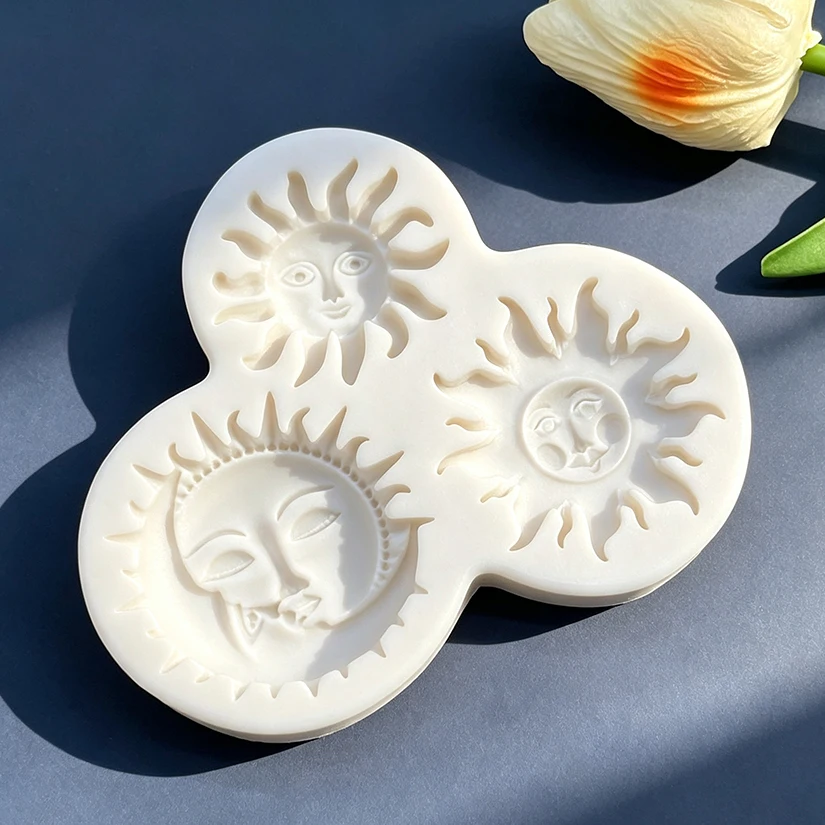 Sun Face Silicone Sugarcraft Mold Fondant Cake Decorating Tools Cupcake Chocolate Baking Molds
