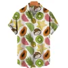 Pineapple Printed Men Hawaiian Shirt