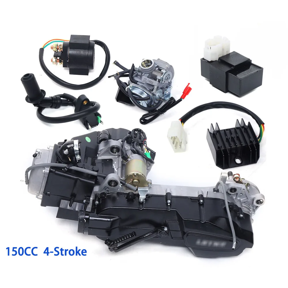 150CC 4-Stroke Single Cylinder Long Case Complete Engine CVT Y6 Scooter ATV Dirt Bike Motor Engine Motor Kit