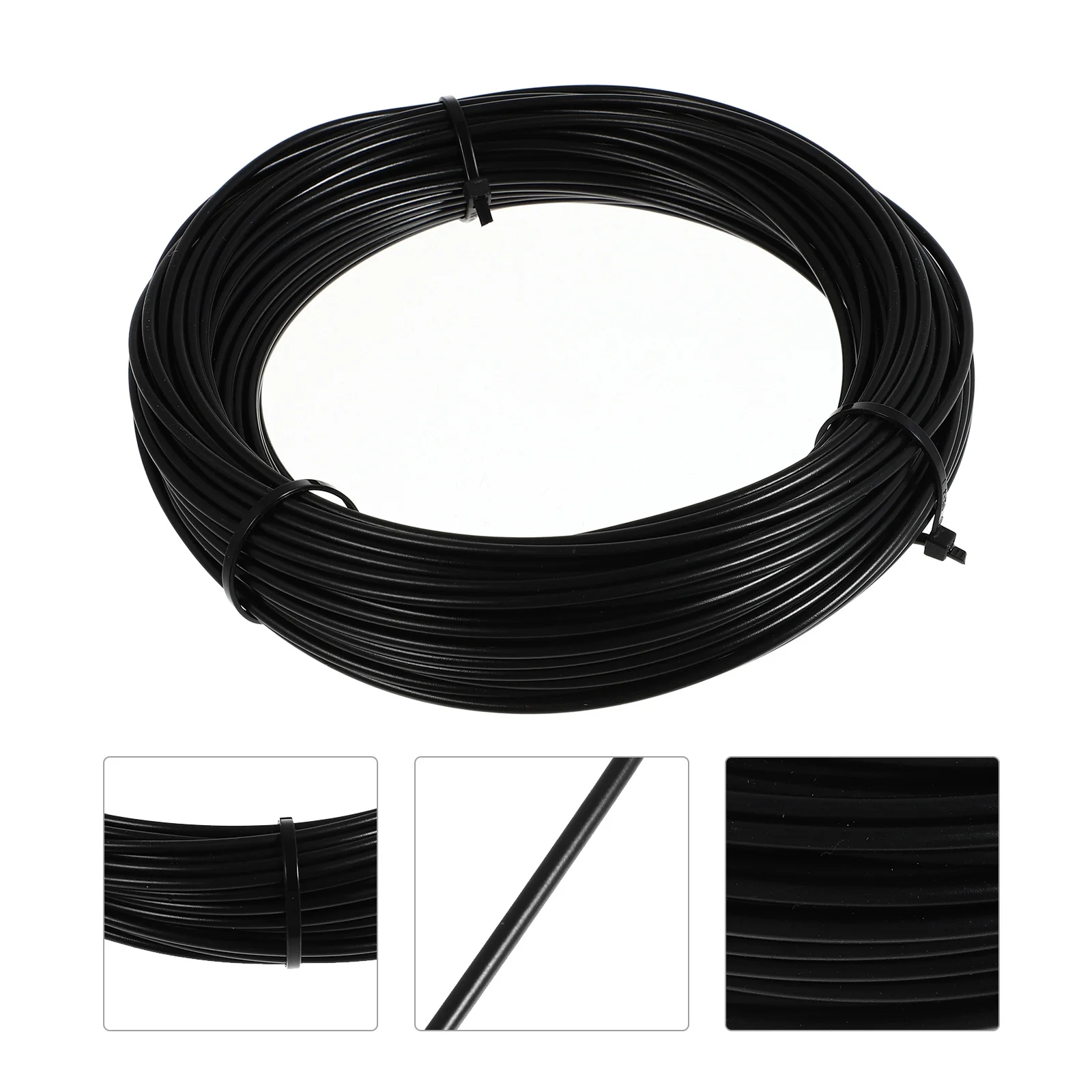 25미터 스테인레스 스틸 와이어 로프 코팅 케이블 정원 커튼 빨랫줄 울타리 여행용 내구성 있는 PVC 커버 유연한