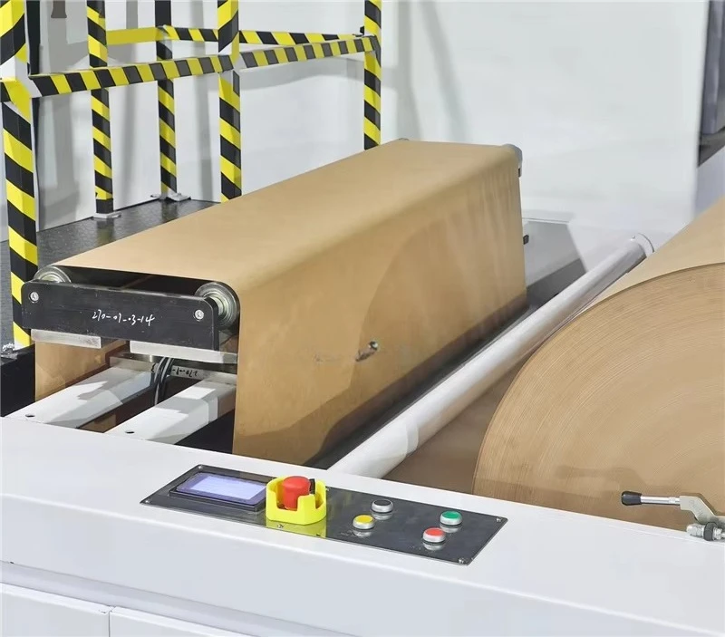 Image 4: Machine de fabrication de sacs en papier kraft à fond carré entièrement automatique avec poignée torsadée Prix