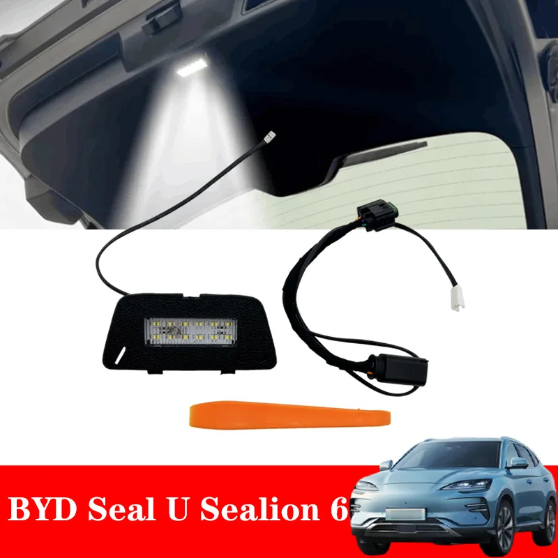 For Byd Seal U Song Plus Dm-i Ev Sealion 6 2022-24 Rear Trunk Light Tailgate Modification Led Trunk Interior Light Car Interior