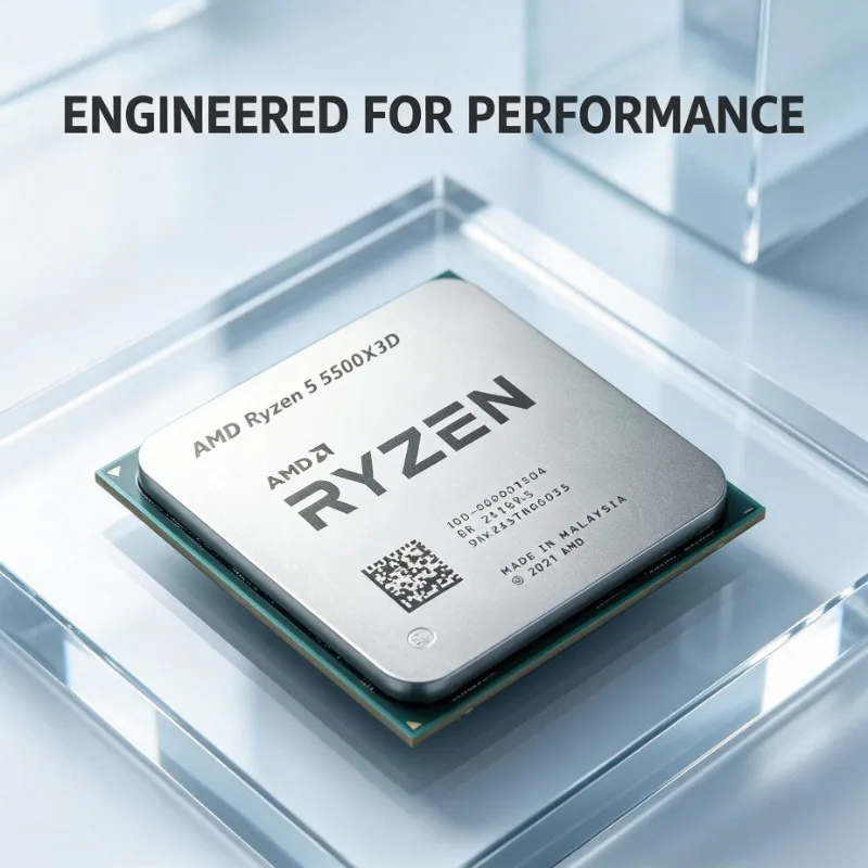 Ryzen 5 5500X3D AMD 105W Desktop Gaming Processor Socket AM4 6C12T 3GHz 96MB L3 7NM DDR4 Without Fan