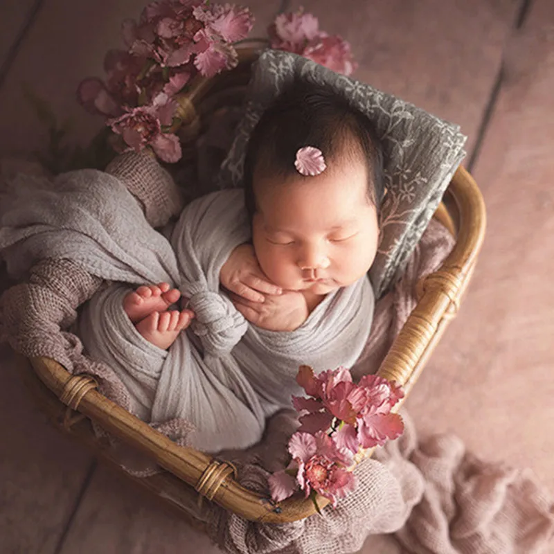 Photography props Newborn Photography Accessories Handmade Retro Woven Basket Fotografie Studio Baby Props for Photography Shoot