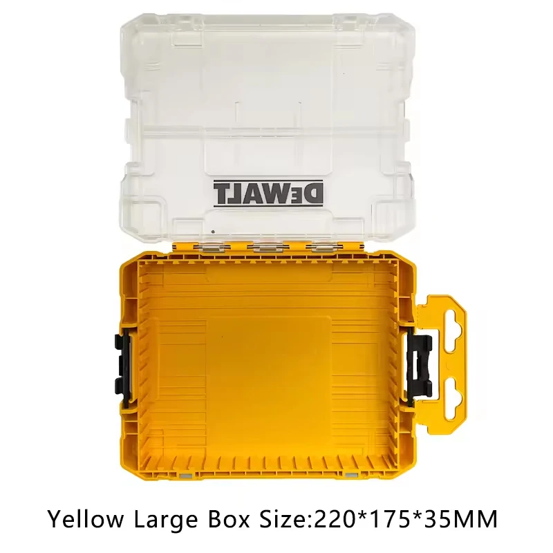 DEWALT Original Parts Storage Box Portable Stackable Durable Module Hard Shell Dustproof Storage Case Power Tool Accessories