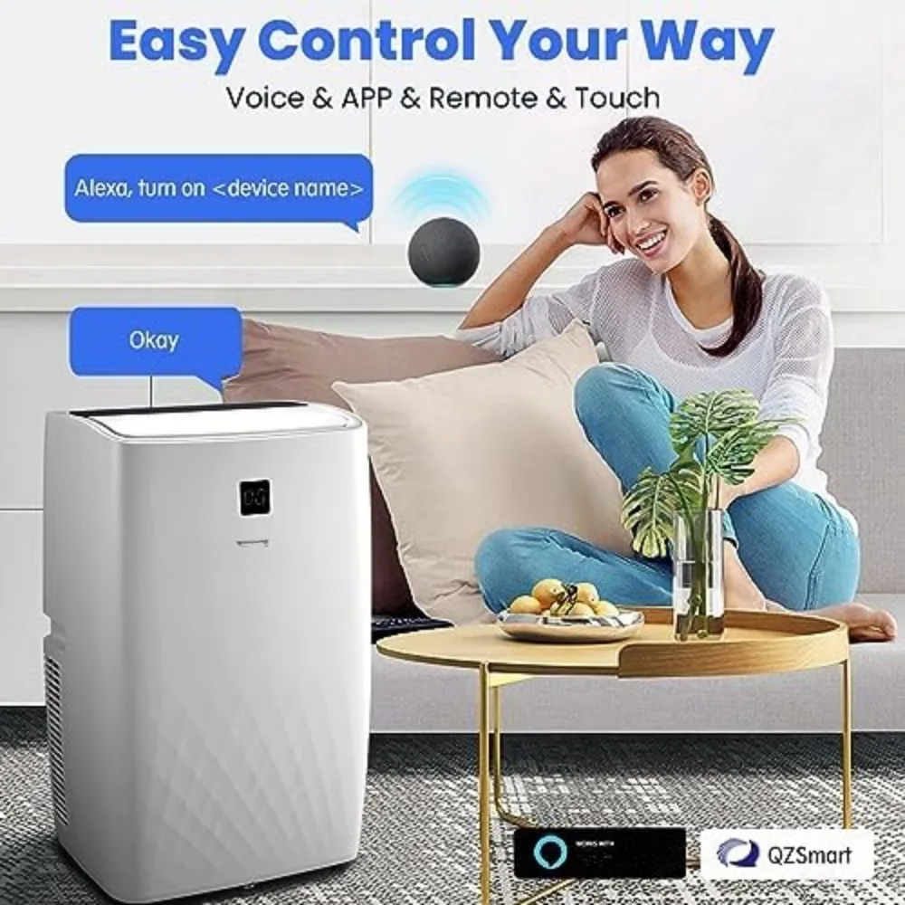 Pendingin udara portabel, WiFi 4-in-1, hemat energi, pendinginan cepat, Dehumidifier, kipas, Model tidur, pendingin udara