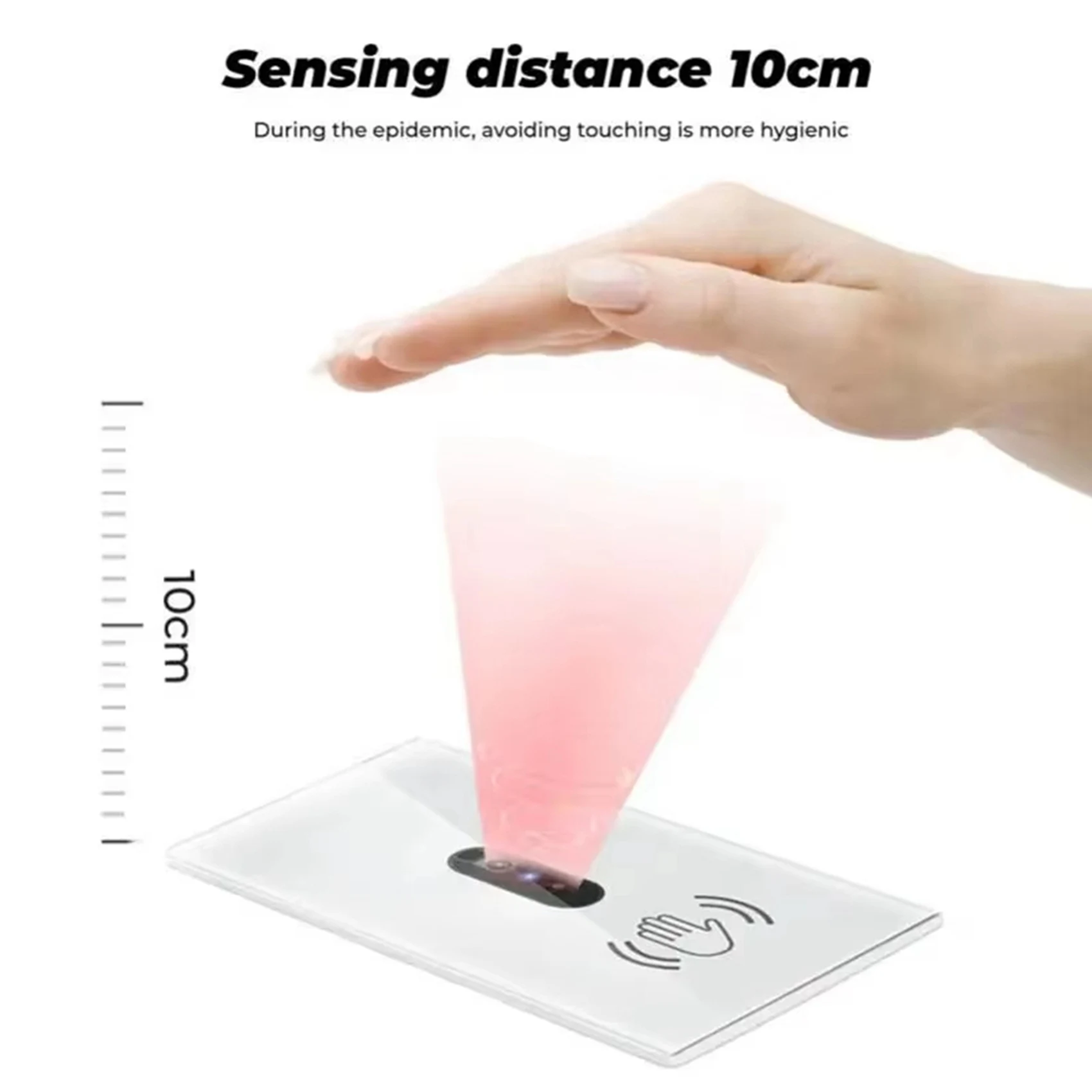JABS-2X Infrare Wall Smart Light Switch IR Sensor No Need Touch AC110-240V EU Glass Screen Panel Switch Electrical EU Plug
