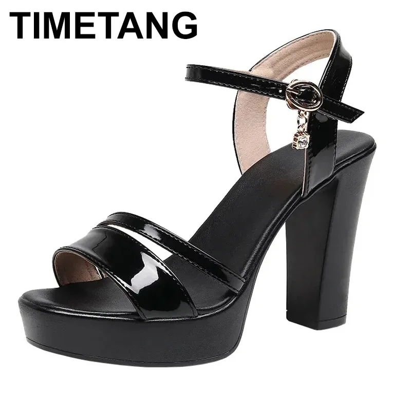 

2025 Elegant Platform Sandals Women Office Shoes Summer Buckle High Heels Sandals Ladies Party Sandals