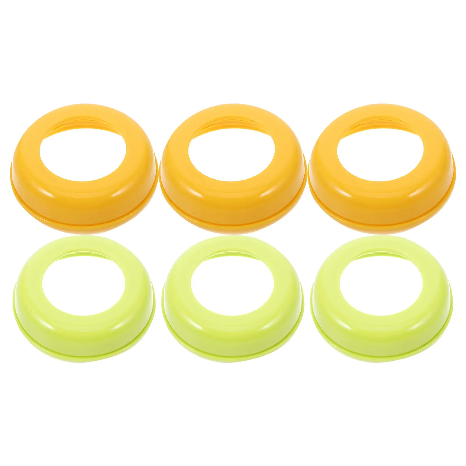

6Pcs Wide Bottle Ring Collars Replacement Leakproof Plastic Sealing Discs Dome Covers Infant Feeding Accessories