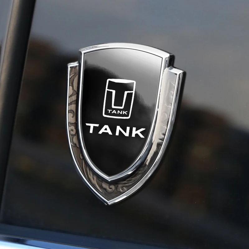 For TANK 300 500 Metal mirror 3D three-dimensional car sticker emblems logo exterior decoration modification