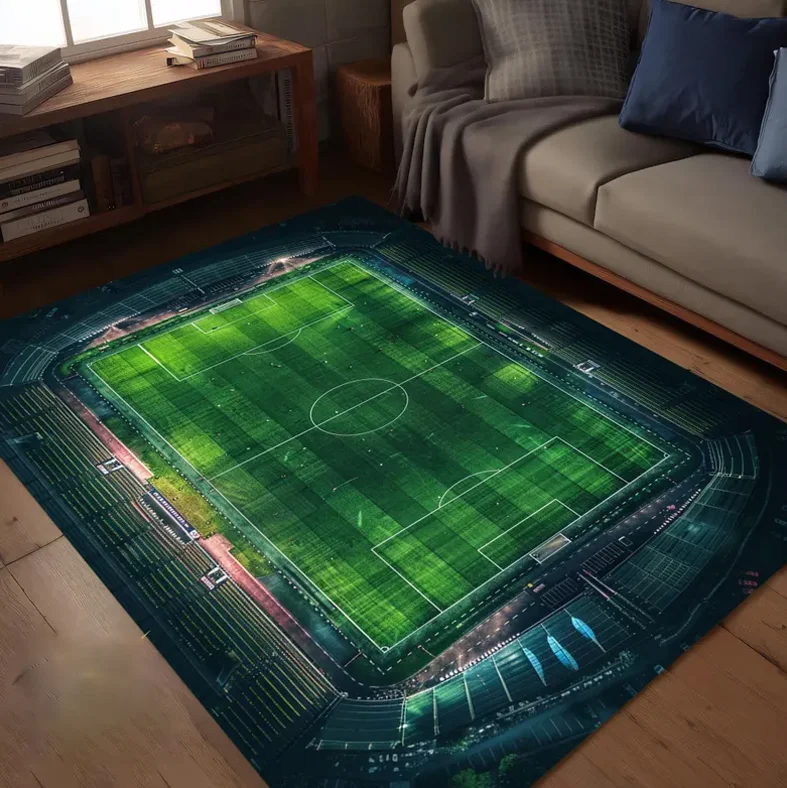 Fußballstadion Bereich Teppich Fußballplatz Sport Design Fußballplatz Teppich Kinder Sport Raum Dekor Amerikanischer Teppich Heimdekoration