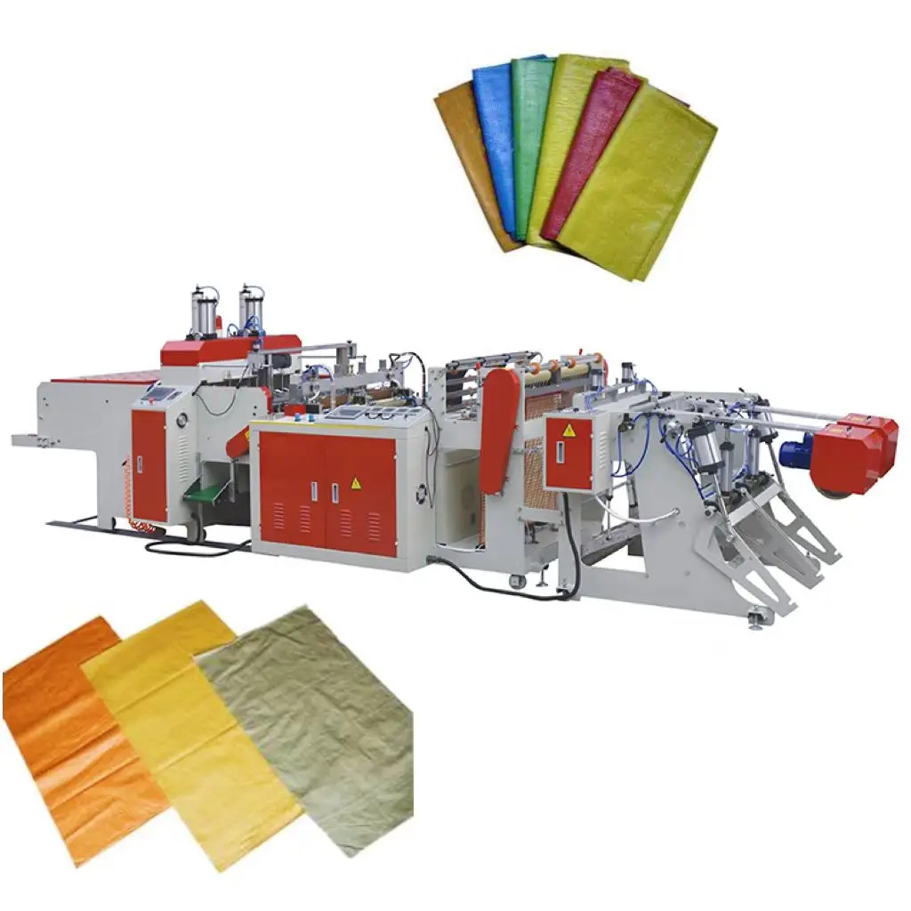 Full Automatic PP HDPE Plastic Rice Woven Sack Bag Making Machine Cutting Sewing and Stitching Machinery