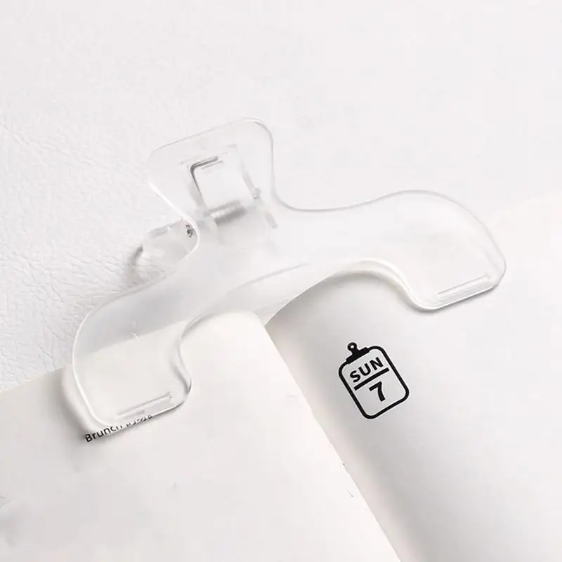 Book Clip Reading Clip Ka-waii Desk Accessories Fixed To Prevent Page Turning Transparent frosted Folder Clips