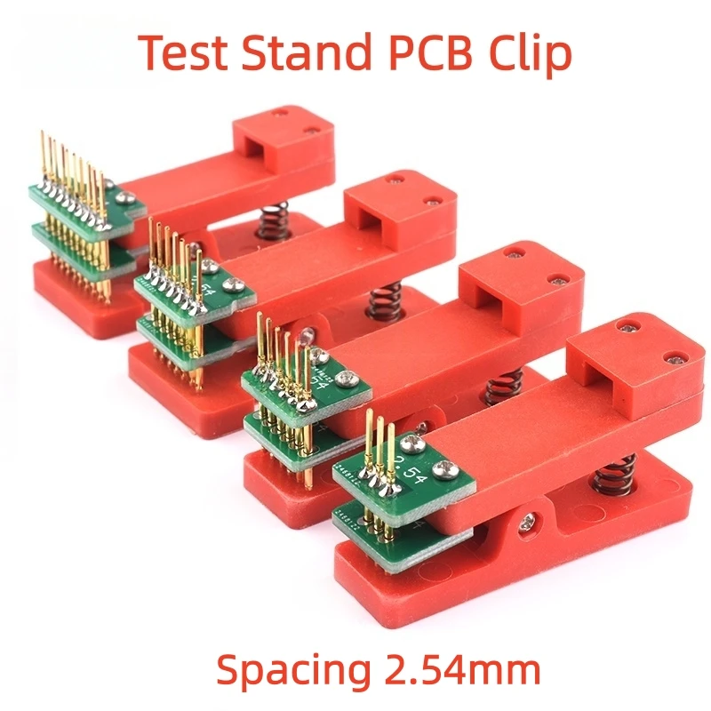 Test Stand Pcb Clip 2.54mm Spacing Clamp Fixture Fixture Probe Pogo Pin Download Program Burn 3p 4p 5p 6p 7p 8p 9p 10p
