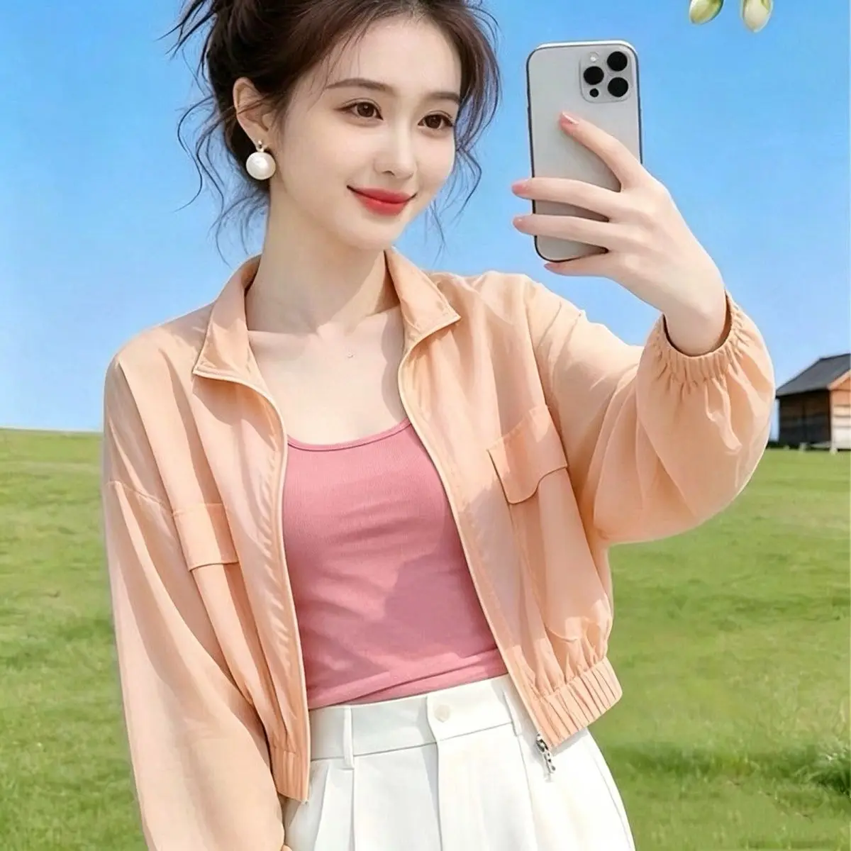 Thin Short Sunscreen Coat Women's New Light Summer Sun Protection Clothing Jacket Korean Outwear Fashion Joker Overwear Ladies
