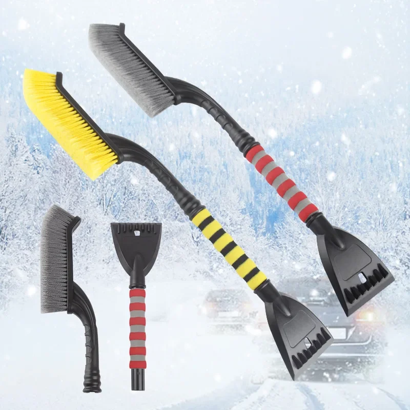 

Car Cleaning Tools Snow Shovel Sweeping Cleaning Brush Universal Detachable Auto Windshield Ice Scraper With Foam Handle 2 In 1