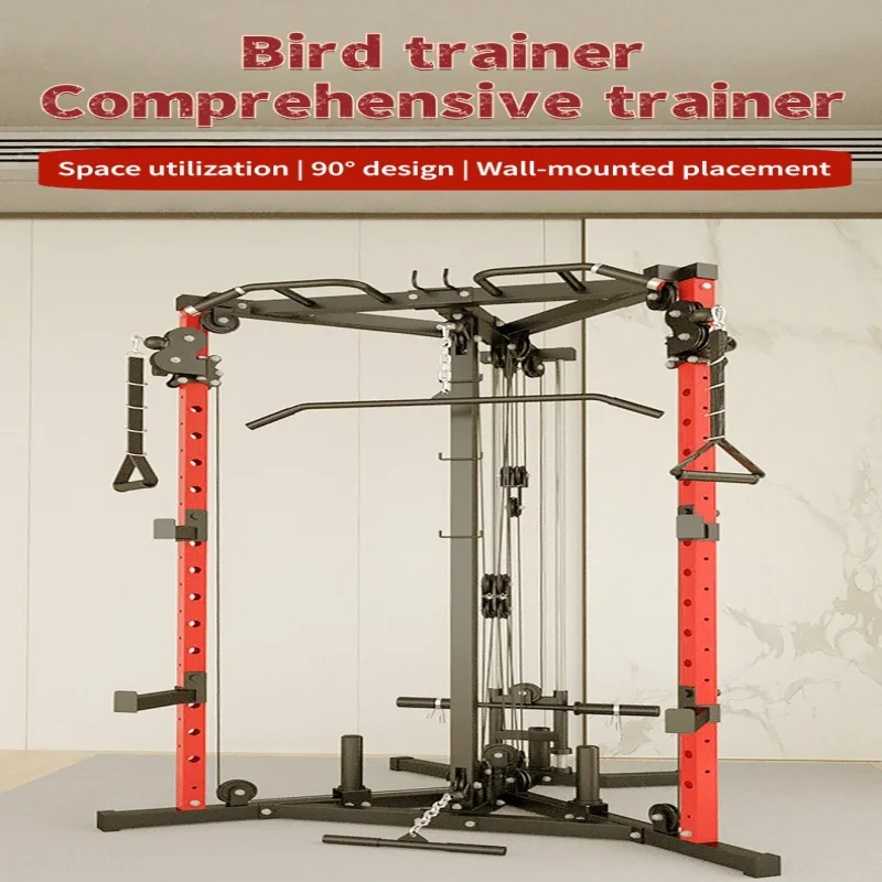 Little Bird Trainer-Cuadro en cuclillas multifuncional, marco de pórtico, máquina de doble brazo para dominadas, equipo de Fitness grande integrado