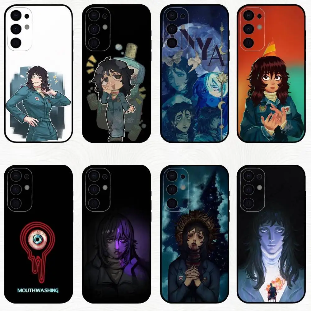 حافظة هاتف Game M-Mouthwashing Anya لهاتف سامسونج S25، S24، S23، S22، S21، S20، Plus، Fe، Lite، غطاء أسود آخر #1