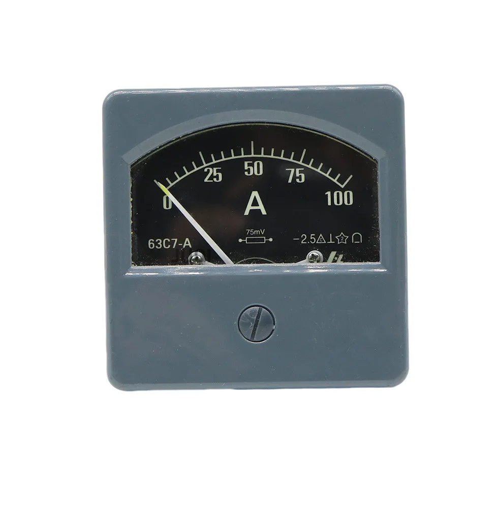 63C7 pointer type marine meter DC ammeter 30A 50A 75A 100A 200A 300A 400A 500A /75mv  marine instrument 80 * 80mm