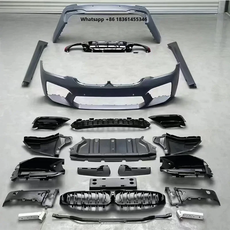 

For G30 G38 2018-2022 Modified To F90 M5 High Quality Front & Rear Bumper Body Kit With Radiator Grille & Side Skirts