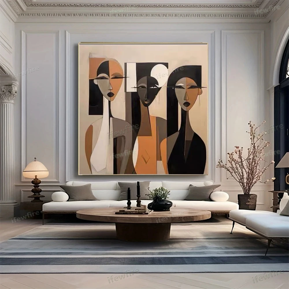 

Exaggerated Art Canvas Painting Body Art Decorative Wall Painting Pure Hand-Painted Abstract Oil Painting Home Hotel Decor Mural