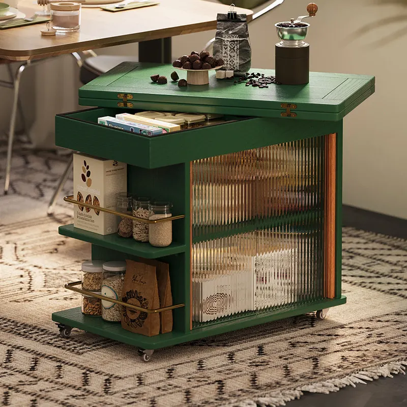 DSA all solid wood edge table household living room coffee table modern simple multi-functional folding table movable small