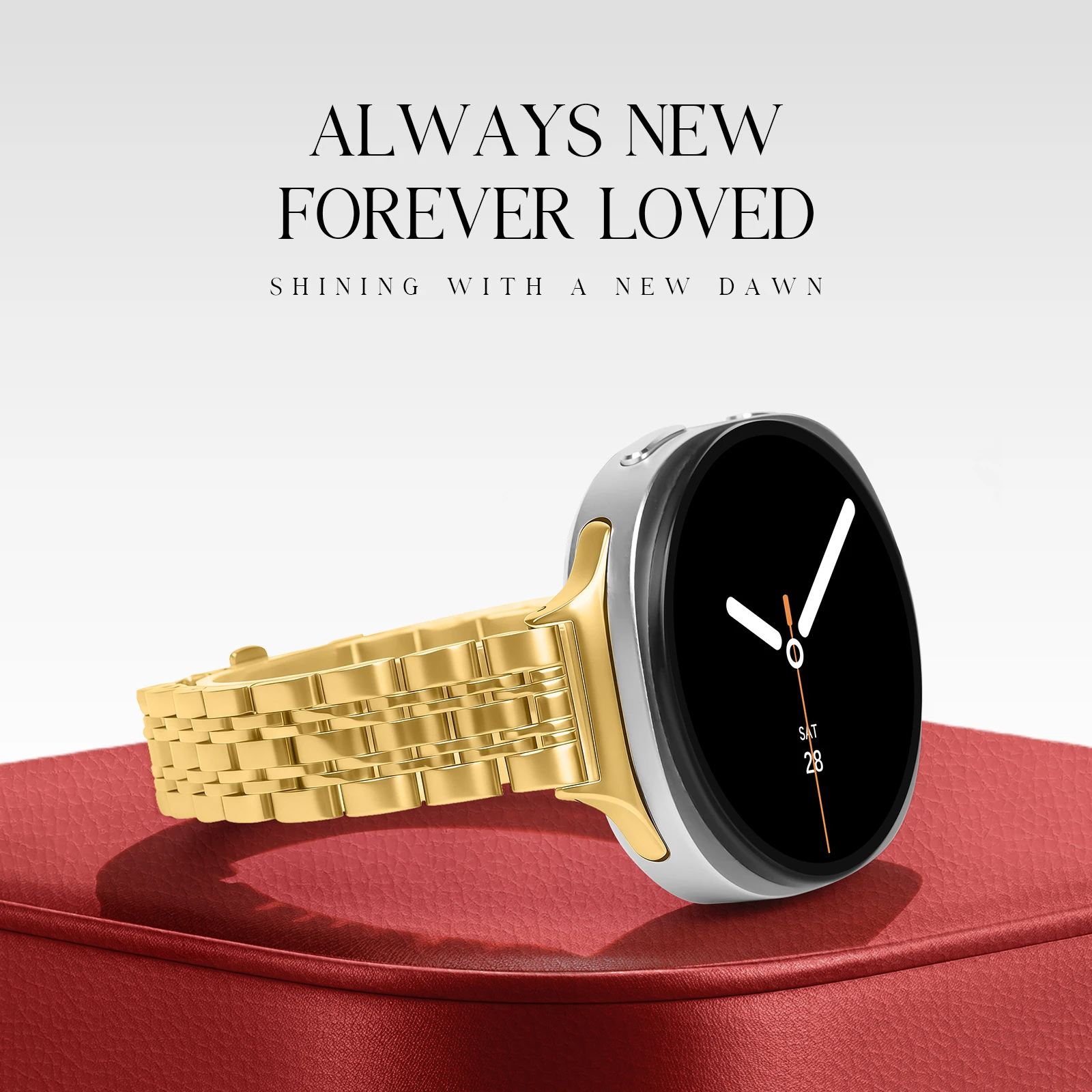 Edelstahlarmbänder für Samsung Galaxy Watch 9 8 40/44 mm, schlanke Metallarmbänder, Correa Galaxy Watch 8 Classic 46 mm Uhrenarmband – Detail 1
