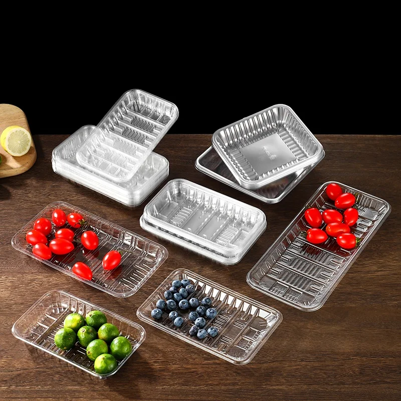 

Disposable Plastic Transparent Fruit Tray Stberry Paaging Box with Lid Commercial Paing Box for Cut Fruits Chinese Man...