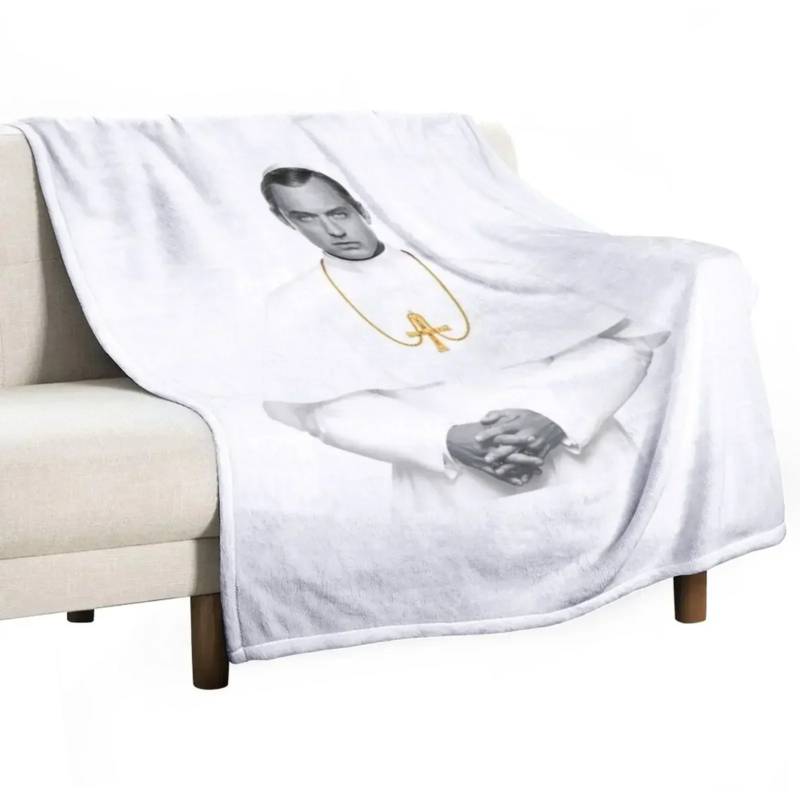 Lenny Belardo - Young Pope Pius XIII - Jude Law Throw Blanket Elegant Warm Throw Blanket for Hotel Home