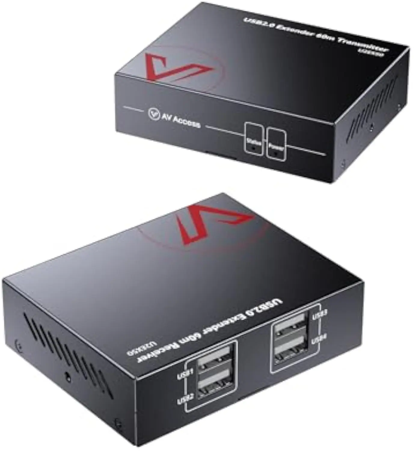 AV Access USB Extender Over Cat5e/6 196ft/60M, 4 USB 2.0 Ports, Plug and Play, No Driver, Supports All Operating System(U2EX50)