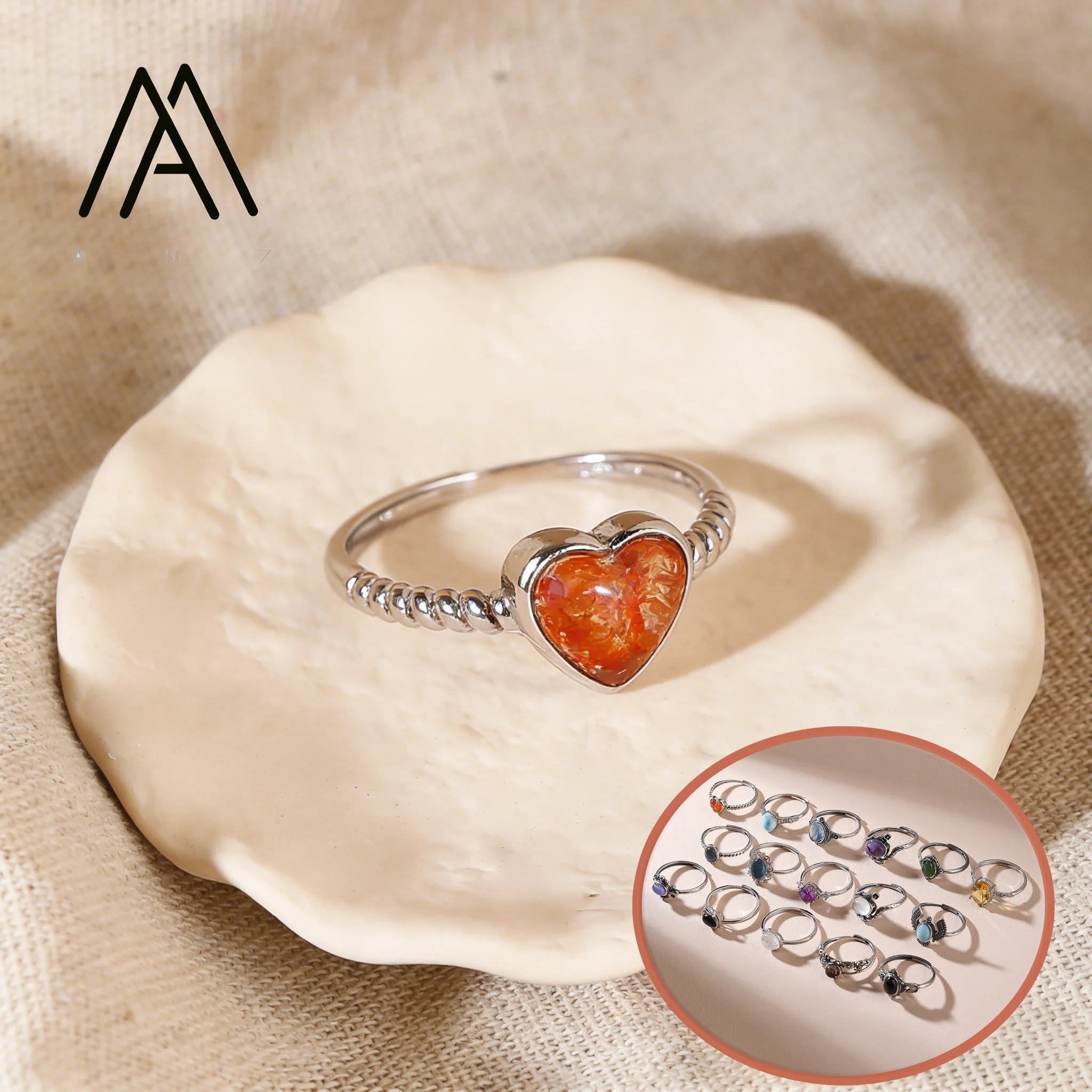 

925 Sterling Silver Gemstone Ring Natural Aquamarine Citrine Finger Ring Elegant Luxury Jewelry Wedding Party Accessories Unisex