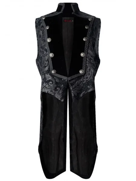Medieval Black Silver Embellished Noble Vest for Historical Reenactments Renaissance Halloween and Christmas Tail Vest Jacket