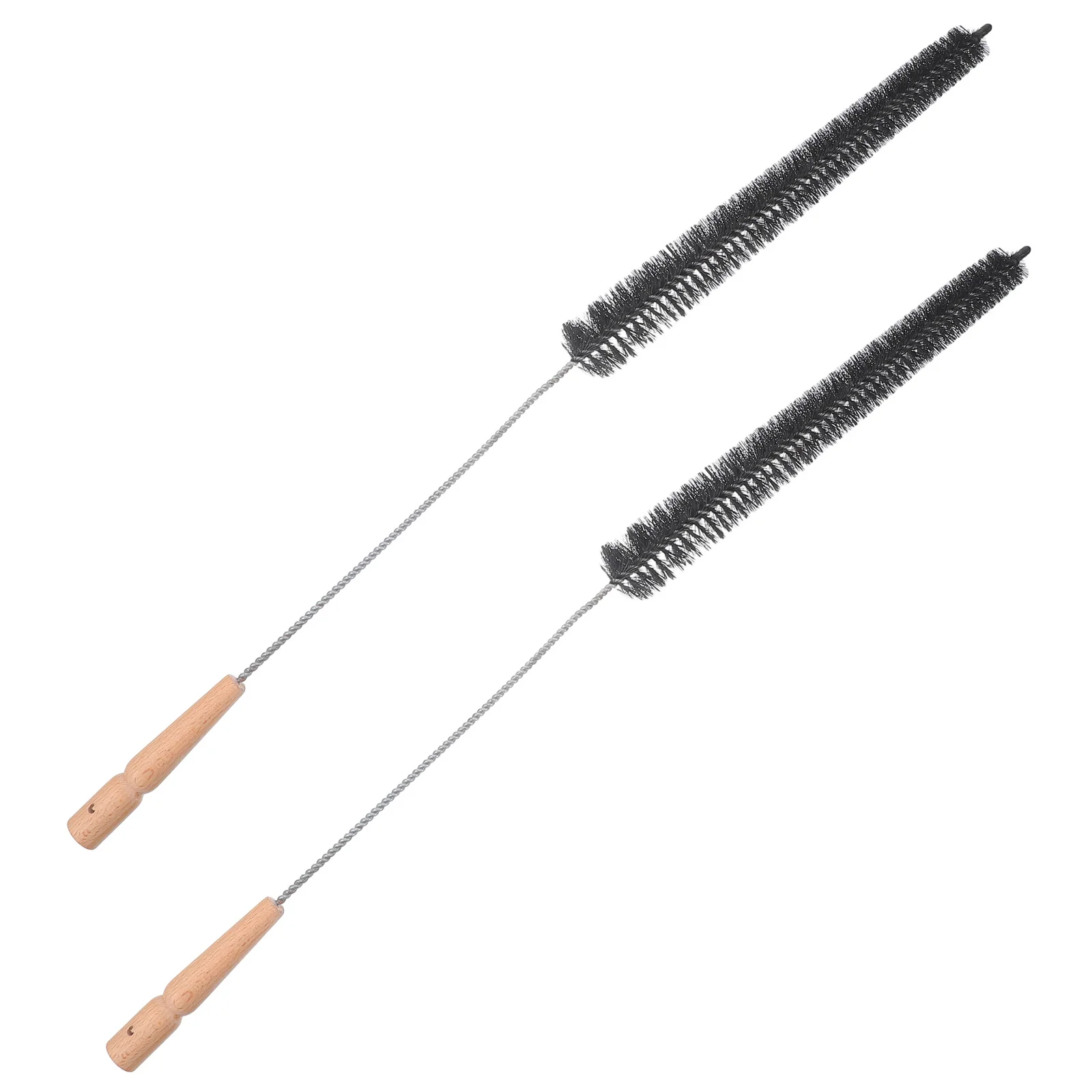 2 قطعة فرشاة تنظيف تنفيس المجفف مقبض خشبي شعيرات النايلون مجفف مرن عميق أداة إزالة الوبر منظف فخ تنفيس المنزل #4