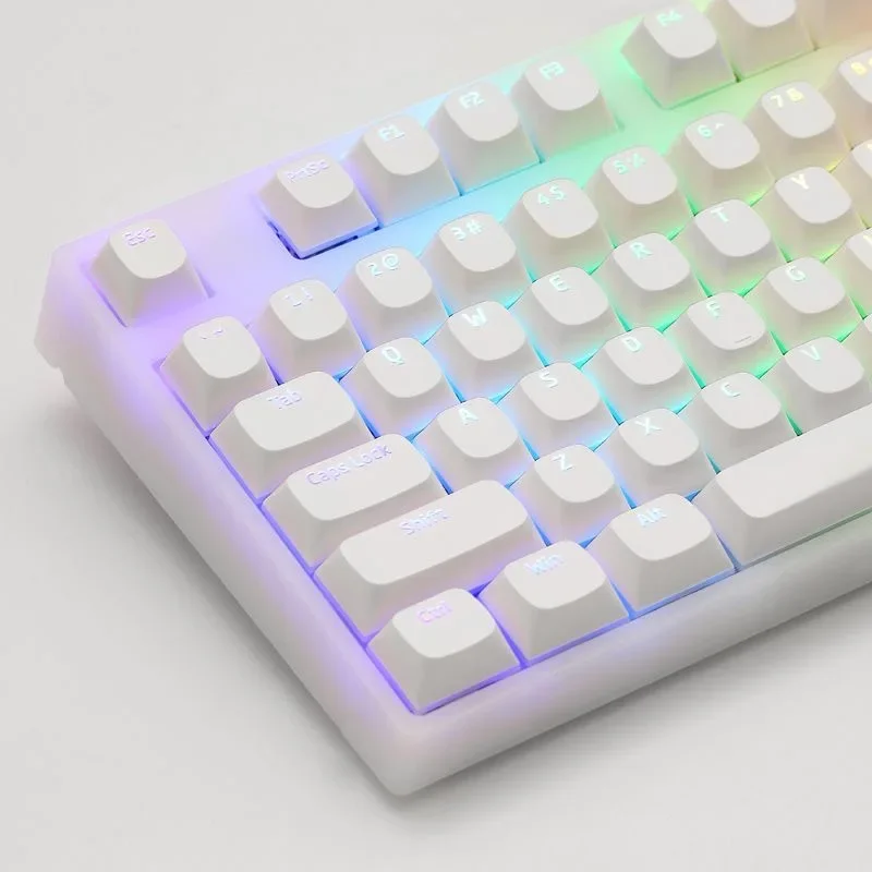 

PBT Keycaps 117 Keys Translucent Double Shot Shine Through Keycaps oem Profile for Cherry MX Switches Keyboard