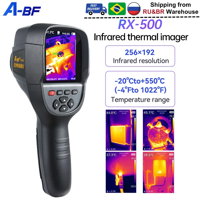 A-BF Infrared Thermal Imager RX-500 RX-550 PCB Circuit Floor Heating Tester HD Digital Display Handheld Thermal Imaging Camera