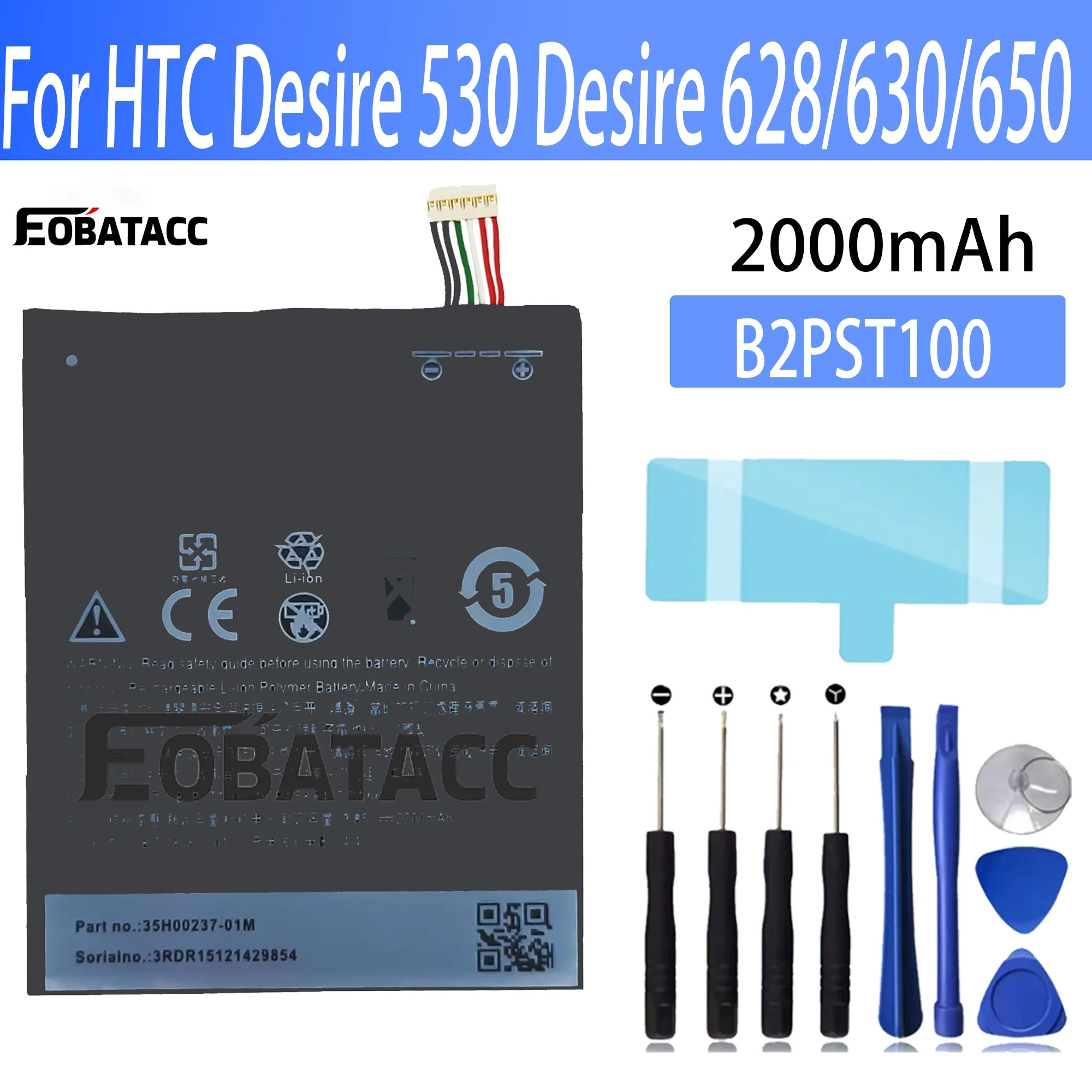 EOTABACC 100% New Original Battery B2PST100 For HTC Desire 530 Desire 628/630/650 Battery +Tools