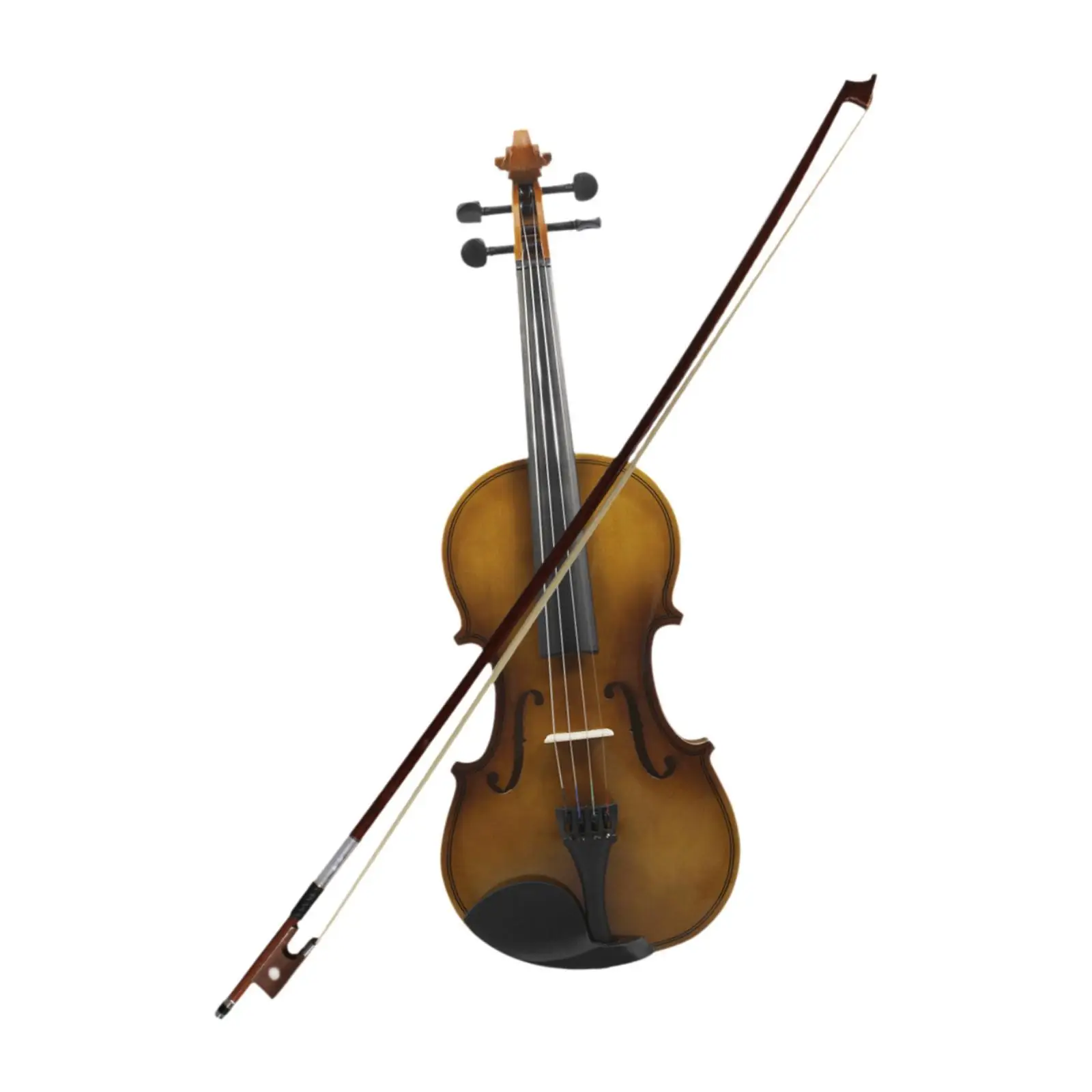 4/4 Full Size Violin Wood Fiddle Acoustic Violin Fiddle Stringed Musical Instruments Violin for Kids Adults Birthday Gifts