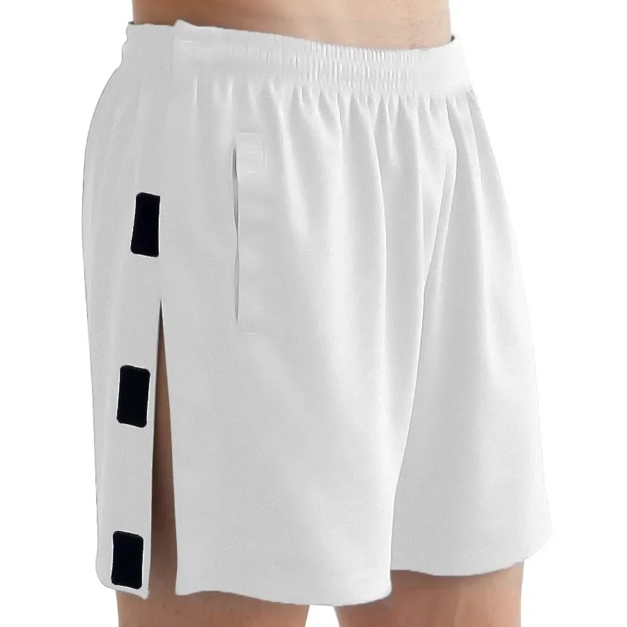 Men Side Split Shorts Summer Male Elastic Waist Wide Leg Loose Trousers BSD-ZK97