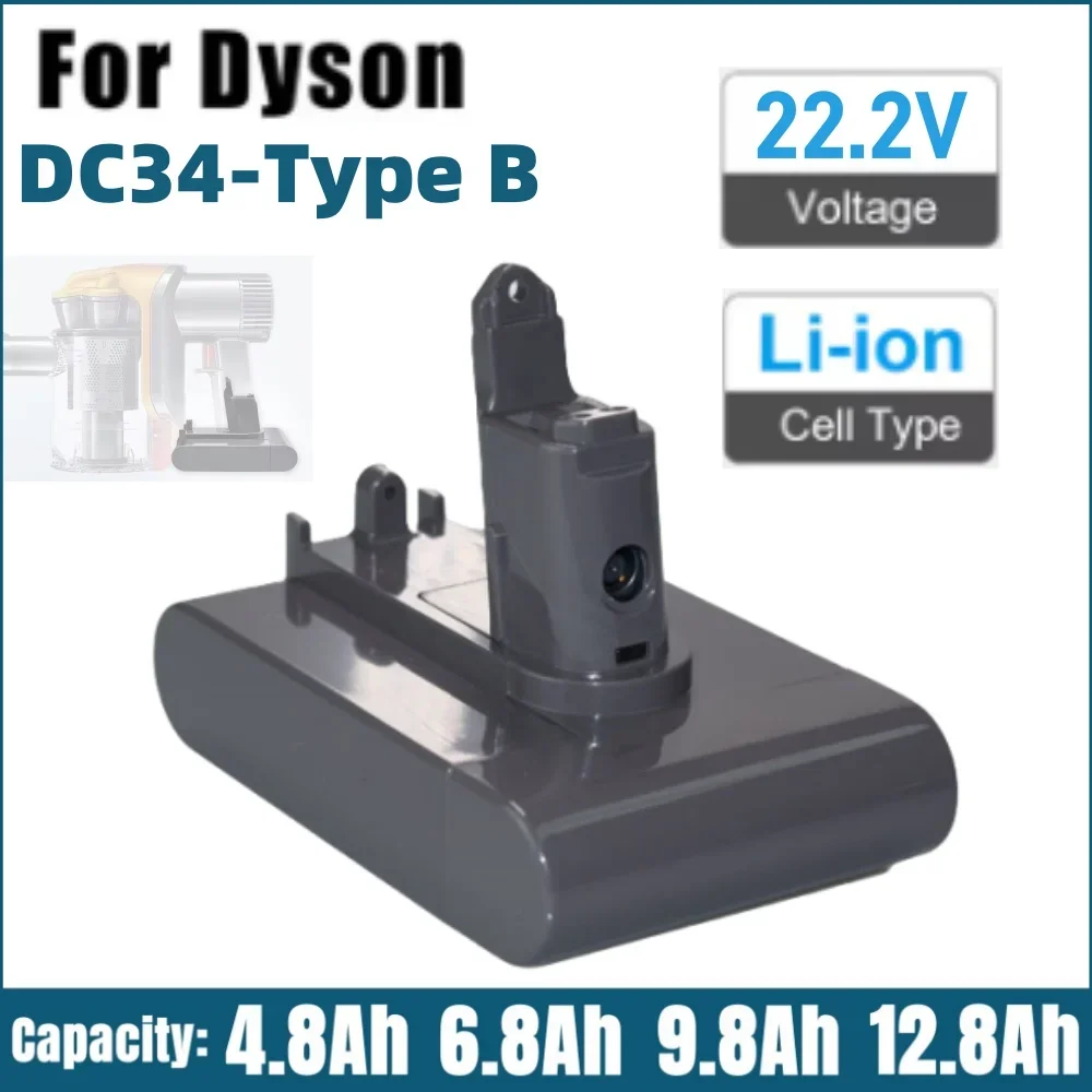 

For Dyson DC35 DC45 DC31B DC34 DC44 Animal DC56 DC57 DC31 Type-B Battery 22.2V 4.8/.6.8/9.8/12.8Ah Li-ion Vacuum Battery