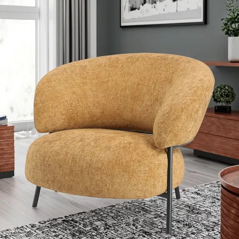 Light Modern Design Hotel & Living Room Leisure Lounge Fabric Sofa Single Seat Comfortable Seating