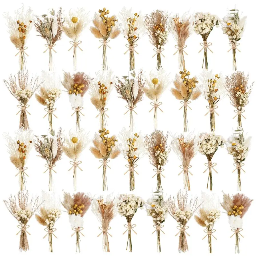 

Набор из 12, 24, 36 миниатюрных сухоцветов для ваз, свадеб, различных мини-букетов, сухих маленьких лесных цветов, натуральных цветов оптом для рукоделия