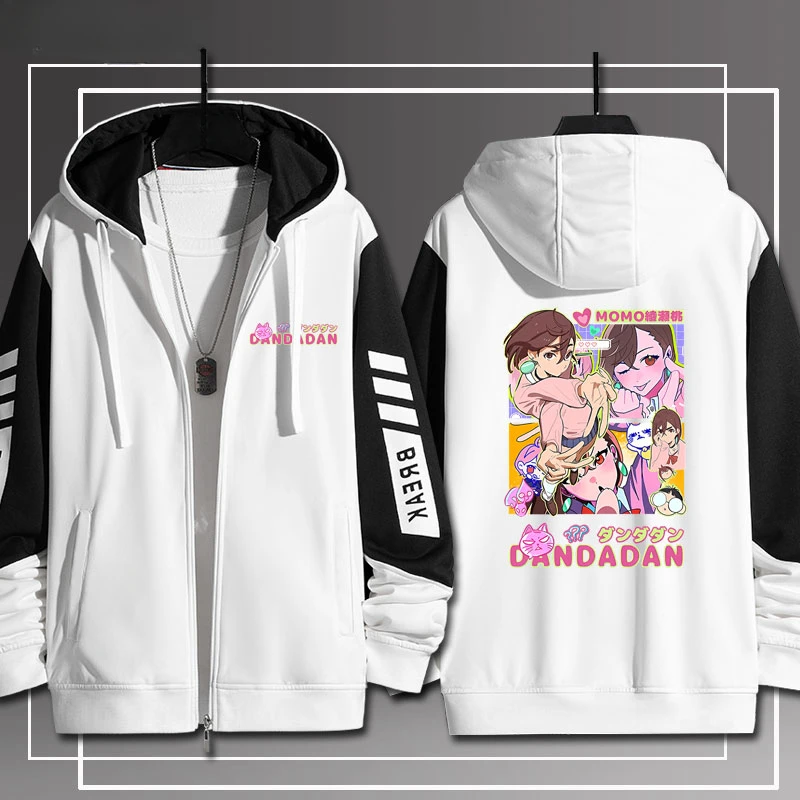 3D Print Anime DANDADAN Zip Up Hoodie Women Men Harajuku Sweatshirt DAN DA DAN Ayase Momo Cosplay Zipper Hooded Jacket Outerwear