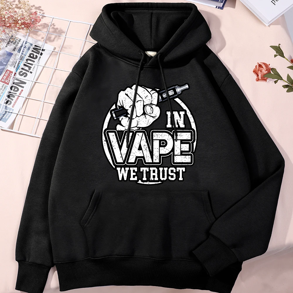 Electronic Cigarette In Vape We Trust Male Hoody Street Comfortable Sweatshirts Simple Creativity Clothes Korean O-Neck Male Top