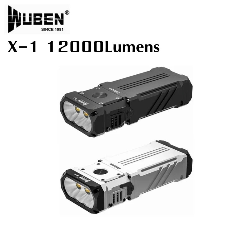 

WUBEN X1 Rechargeable Flashlight 12000Lumens Ultra-Bright 7 Light Modes Waterproof Powerful Torch Easy Carry for Outdoor