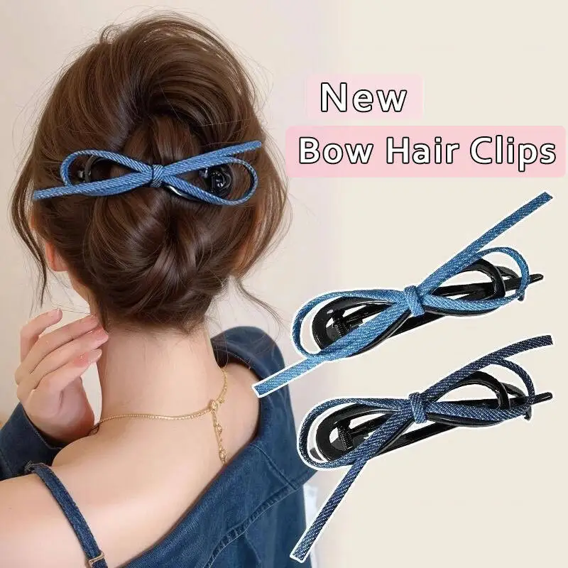 

New Korean Style Fabric Bowknot Hair Clamps Elegant Bow Twist Hair Clip For Women Headwear French Hair Accessories Ornament Gift